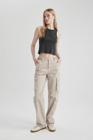 Straight Fit Cargo Trousers