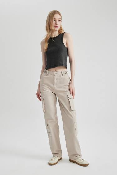 Straight Fit Cargo Trousers