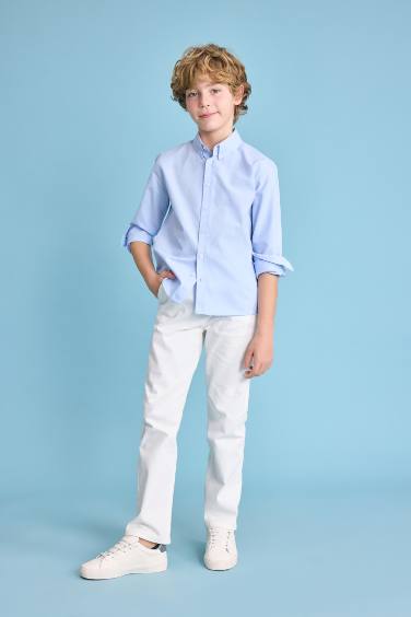 Boy Regular Fit Standard Leg Gabardine Trousers