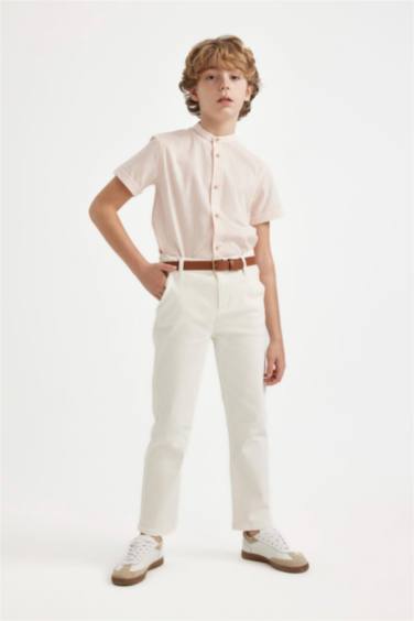 Boy Regular Fit Standard Leg Gabardine Trousers