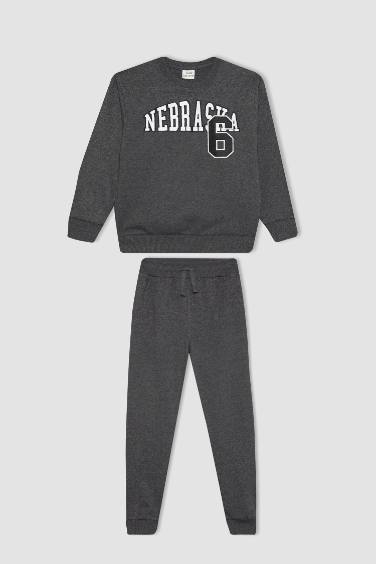 Boy Printed Sweatshirt Sweatpants 2 Piece Set