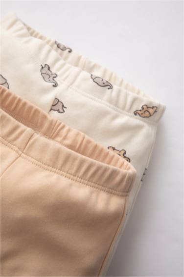 بنطلون بيجاما بيبي اولادي قصة عادية منقوش - قطعتين