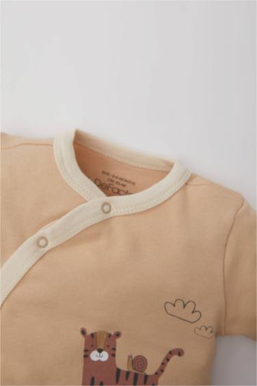 Baby Boy Newborn Safari Printed Jumpsuit