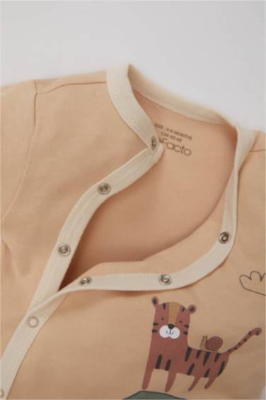 Baby Boy Newborn Safari Printed Jumpsuit