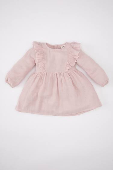 Baby Girl Long Sleeve Muslin Dress