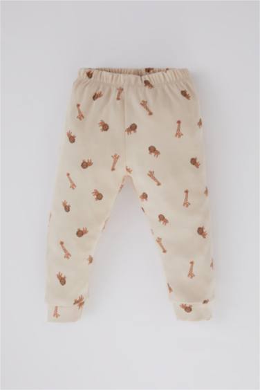 طقم بيجاما بيبي اولادي قصة عادية بطبعة سفاري - قطعتين