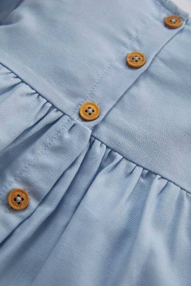 فستان بناتي تويل قصة عادية كم طويل