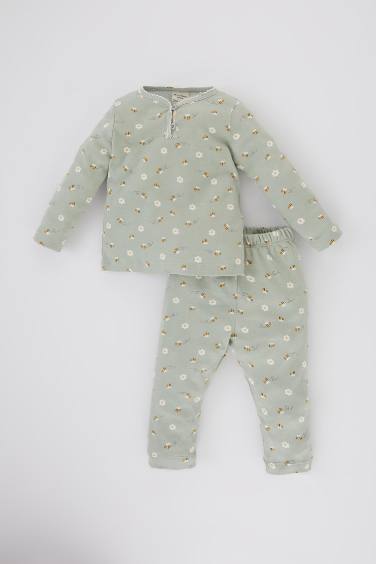 Pyjama à Imprimé fleurs Pour Bébé Fille