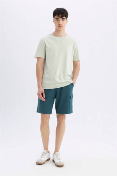 Regular Fit Crew Neck Dirty Short Sleeve T-Shirt