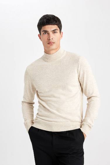 Slim Fit Turtleneck Knitwear Pullover