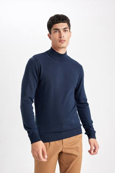 Slim Fit Turtleneck Knitwear Pullover