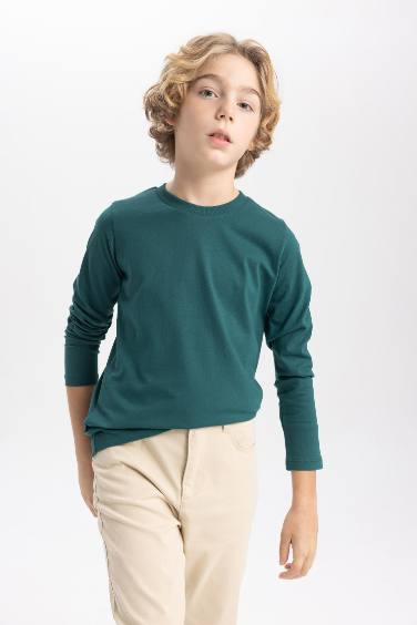 Boy Regular Fit Crew Neck Long Sleeve T-Shirt