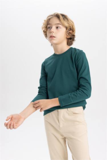 Boy Regular Fit Crew Neck Long Sleeve T-Shirt
