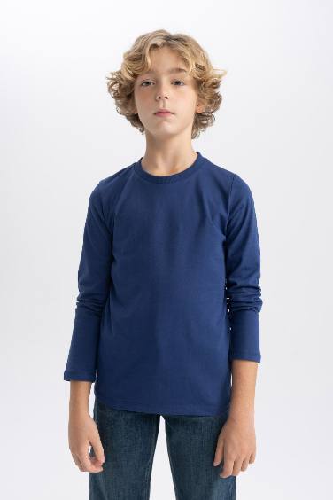 Boy Regular Fit Crew Neck Long Sleeve T-Shirt