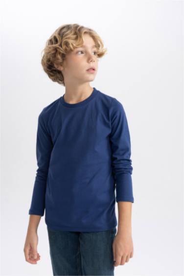 Boy Regular Fit Crew Neck Long Sleeve T-Shirt