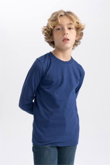 Boy Regular Fit Crew Neck Long Sleeve T-Shirt