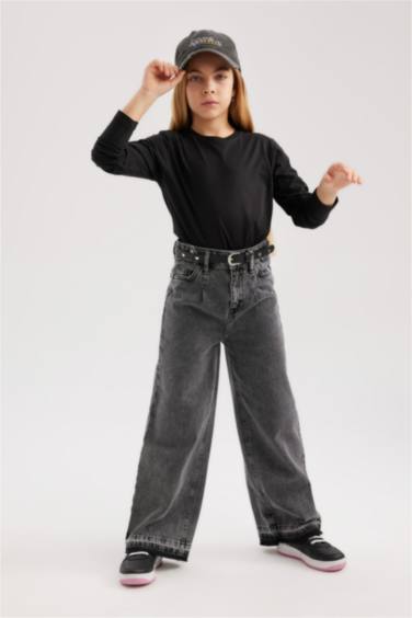 Girl Regular Fit Crew Neck Long Sleeve T-Shirt