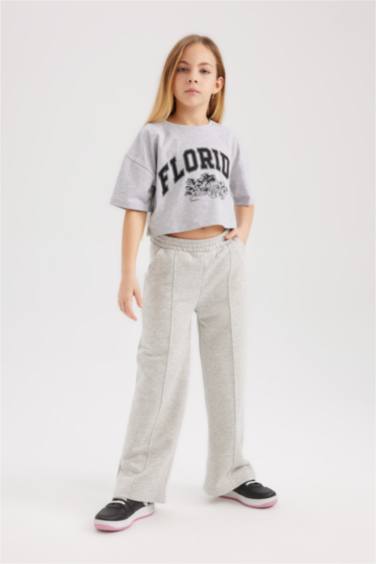 Girl 2 Piece Short Sleeve Crop T-Shirt