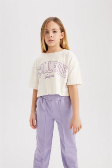 Girl 2 Piece Short Sleeve Crop T-Shirt