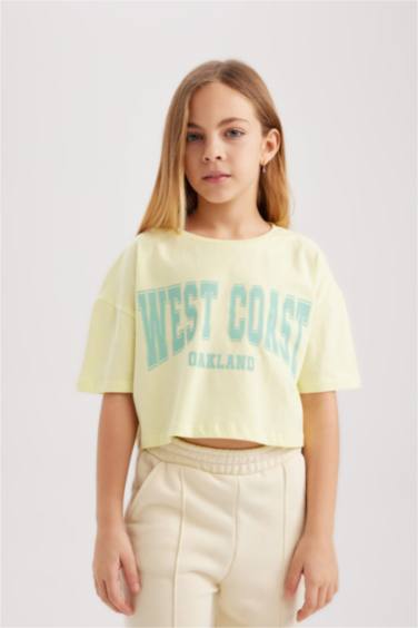 Girl 2 Piece Short Sleeve Crop T-Shirt