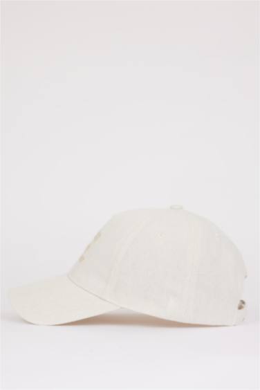 قبعة كاب كتان تطريز