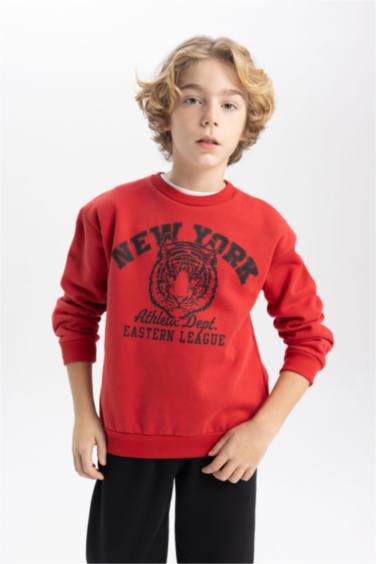 سويت شيرت ولادي قصة عادية بياخة مستديرة