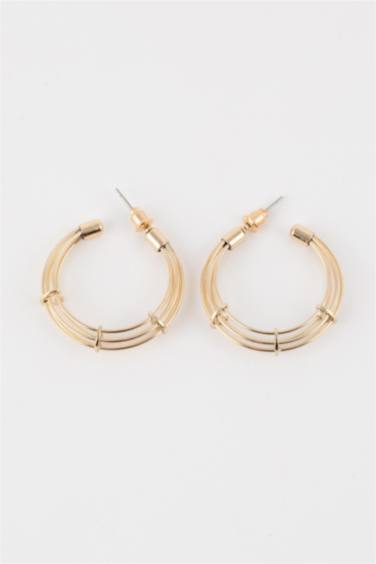 Woman Hoop Gold Earrings