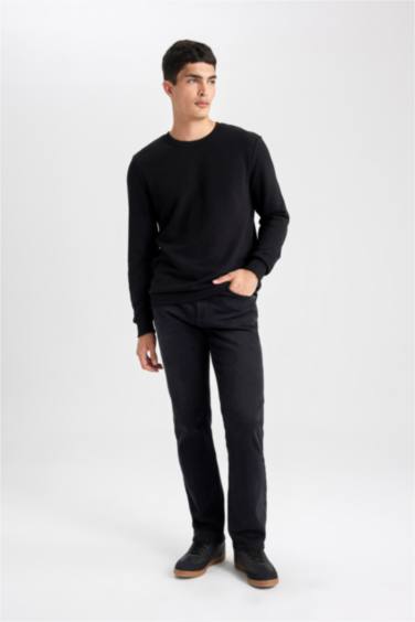 Regular Fit Bisiklet Yaka Sweatshirt