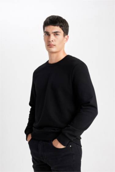 Regular Fit Bisiklet Yaka Sweatshirt
