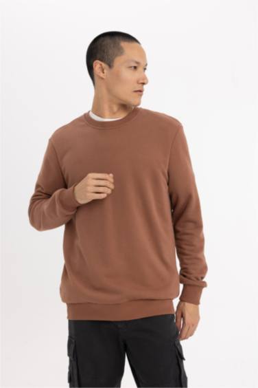Regular Fit Bisiklet Yaka Sweatshirt