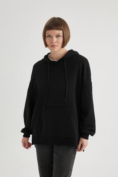 Oversize Fit Polo Neck Sweatshirt