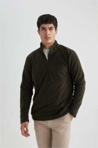 Regular Fit Half Zipper Sweatshirt