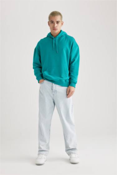 Oversize Geniş Kalıp Kapüşonlu Sweatshirt