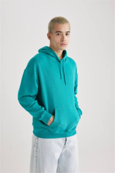 Oversize Geniş Kalıp Kapüşonlu Sweatshirt