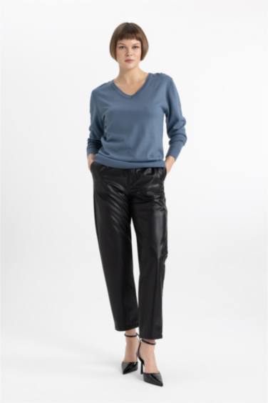 Regular Fit V Yaka Triko Kazak