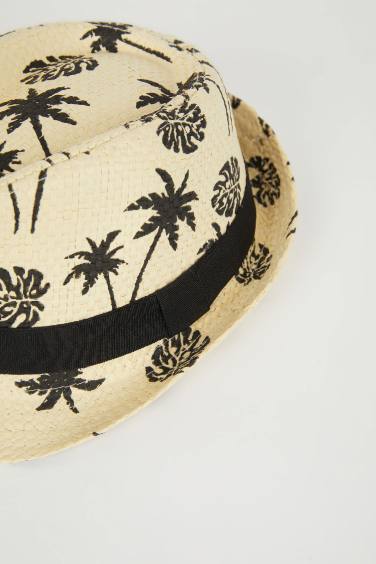 Boy Patterned Straw Hat