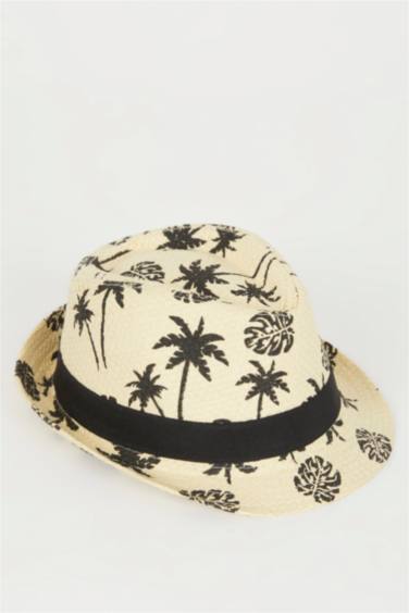 Boy Patterned Straw Hat