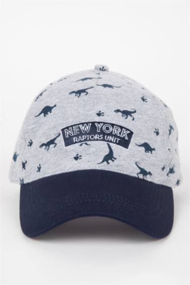 Erkek Çocuk Baskılı Penye Beyzbol Basketbol Şapkası