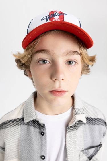 Boy Embroidered Cotton Baseball Basketball Cap