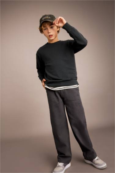 Boy Washed Faded Effect Sweatshirt