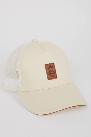 Man Label Printed Woven Baseball Basketball Cap