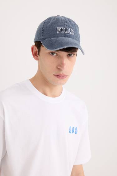 Man Embroidered Embroidered Jean Baseball Basketball Cap