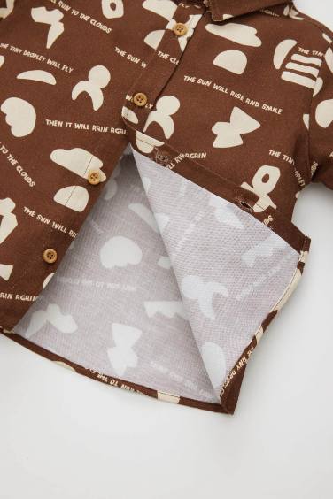 Chemise Twill à Manches Longues à Motifs pour Bébé Garçon