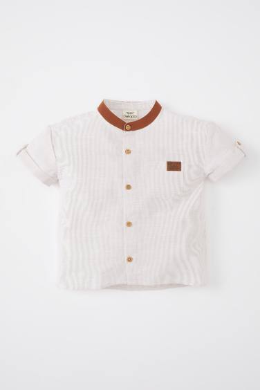 Chemise à Manches Courtes en Popeline Pour Bébé Garçon