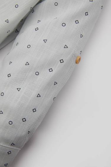 قميص كم طويل بيبي اولادي مطبوع قصة عادية