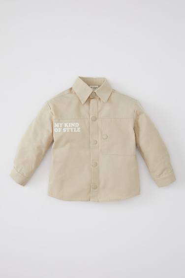 Baby Boy Printed Gabardine Shirt