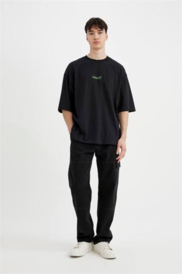 Dragon Ball Loose Fit Crew Neck Back Printed T-Shirt