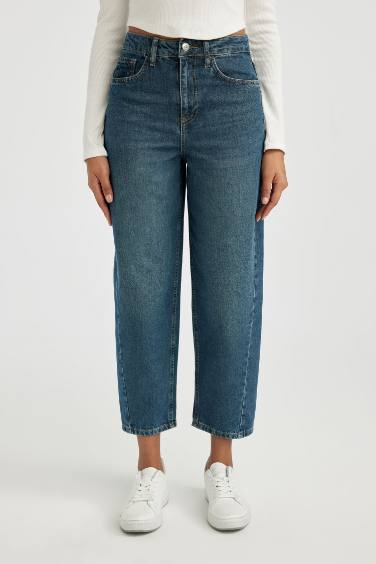 Carrot Fit High Waist Ankle Length Jeans