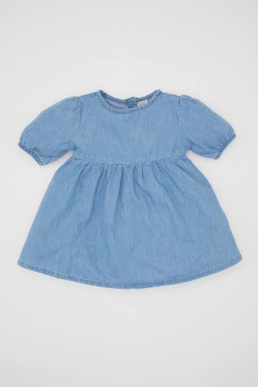 Baby Girl Short Sleeve Jean Dress