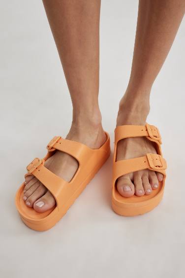 شبشب حريمي إيفا بكعب عالي بشريط مزدوج